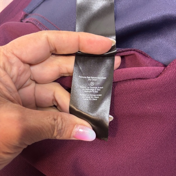 Donna Karan New York Women's Cap-Sleeve Colorblocked Sheath Midi Dress Size 14 - Picture 8 of 13